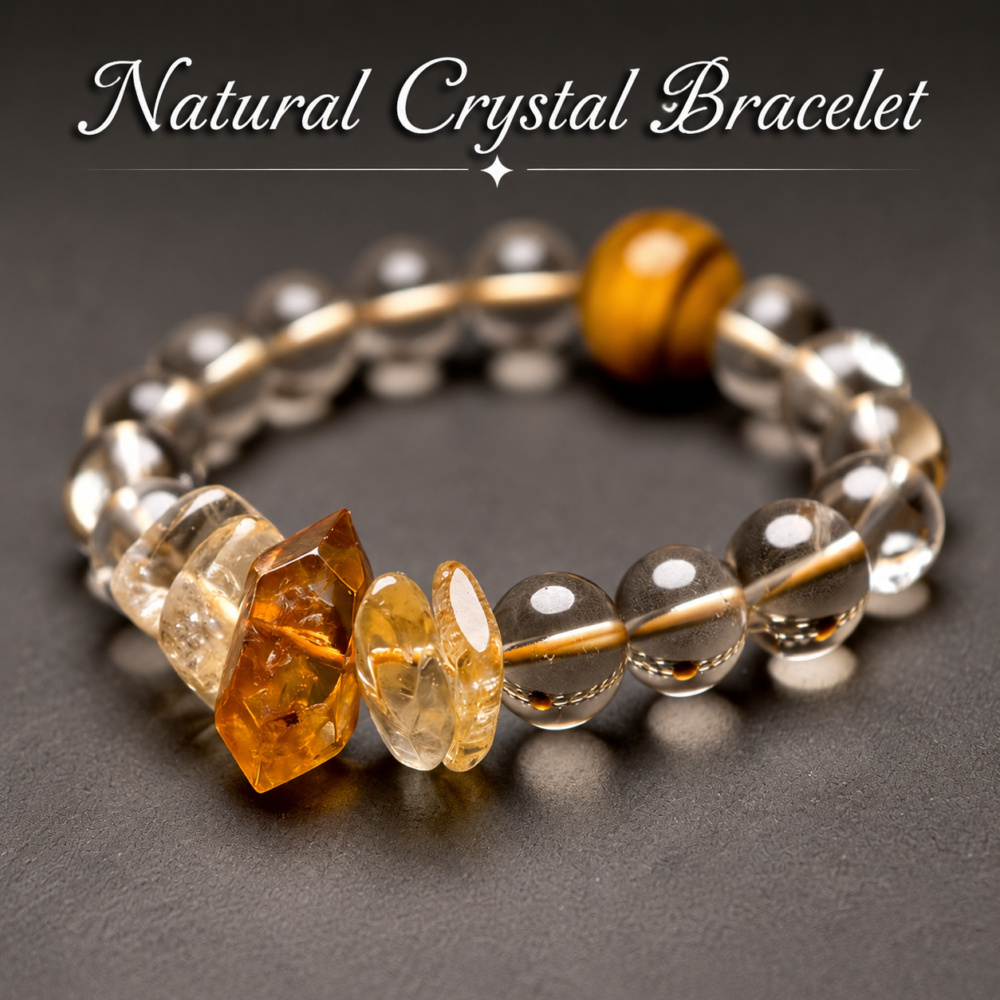 Natural Citrine Tiger Eye Gemstone Bracelet